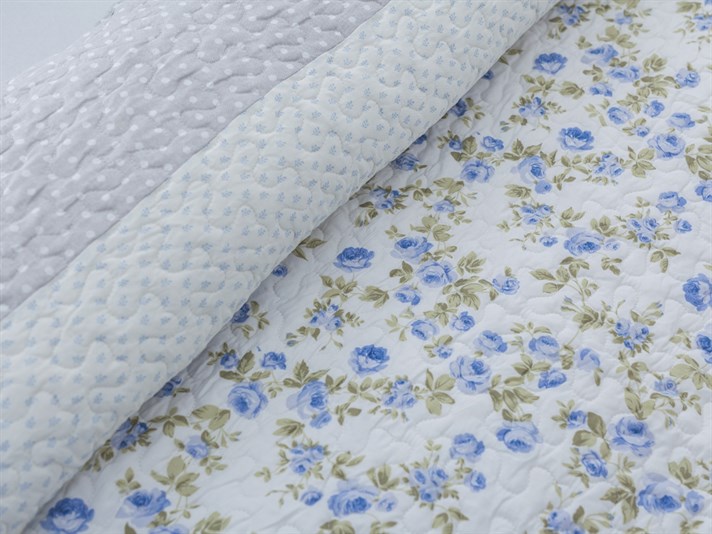 Maggy  Microfibră Persoană dublă  SET CUVERTURĂ DE PAT 240x260 cm Albastru