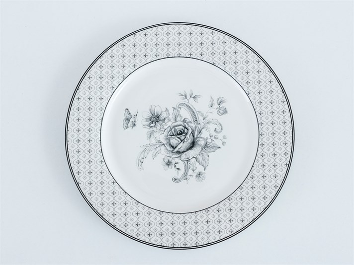 Magie neagră  Bonetă China Set 6 Farfurie De Tort 20 Cm Antracit
