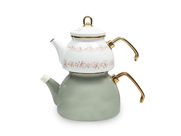 Magnolia Enamel Tea Pot 2,5 L Green