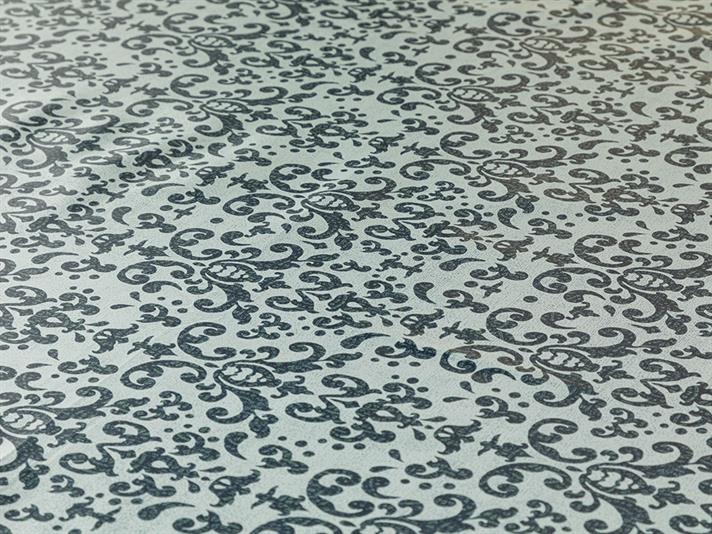 Față de masă, Majestic Damask, PVC, 140x140 cm, bleumarin