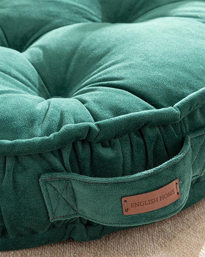 Malta Round Catifea Perna Decoratıva 60 Cm Petrol Verde