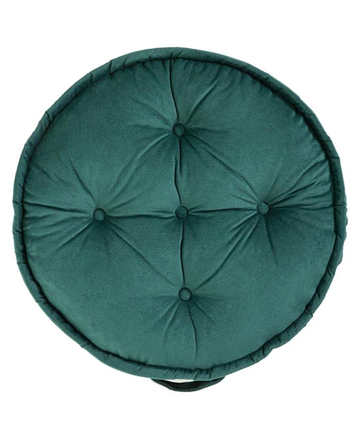 Malta Round Catifea Perna Decoratıva 60 Cm Petrol Verde