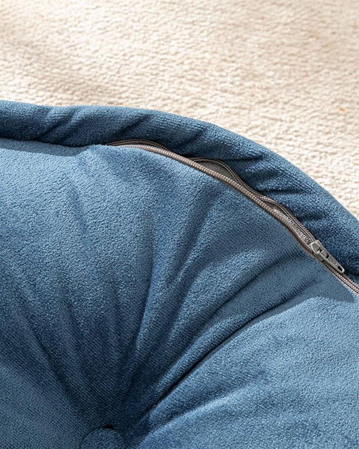 Malta Round Catifea Saltea Decorativă 60 cm Indigo.