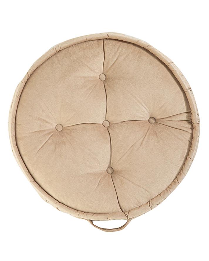 Malta Round Catifea Saltea Decorativă 60 cm Maro Deschis