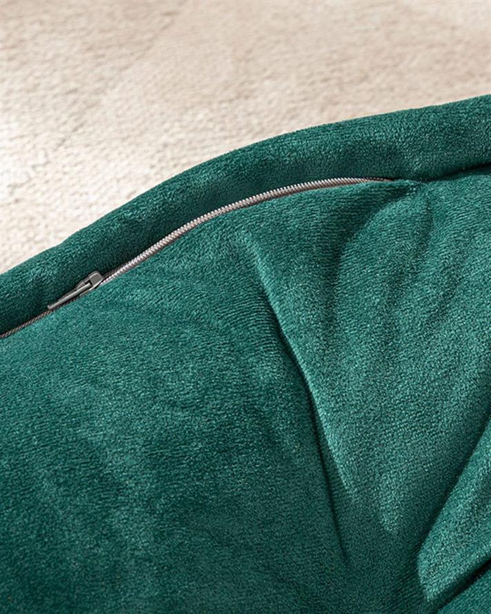 Malta Square Catifea Saltea Decorativă 60x60x14 cm Verde Petrol