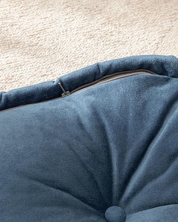 Malta Square Catifea Saltea Decorativă 60x60x14 cm Indigo.