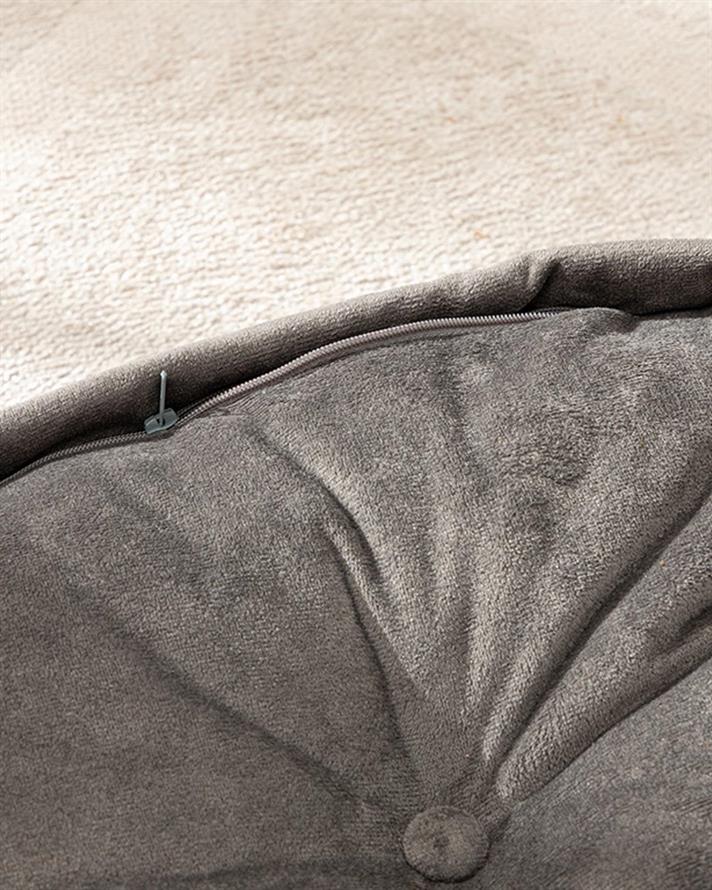 Malta Square Pernă Decorativă, Catifea, 60*60*14 Cm, Gri Închis