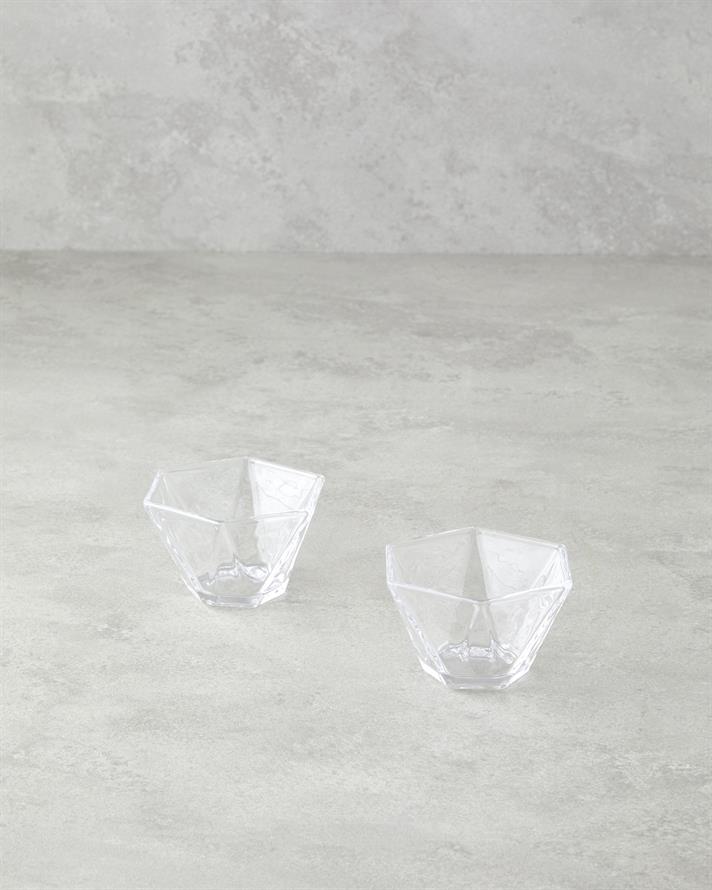 Mara Glass 2 Set Appetizers 9 cm Transparent