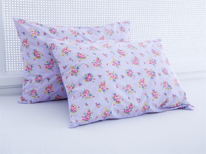margaretă Cu Bumbac Cu 2 Piese Față De Pernă 50x70 cm Lila