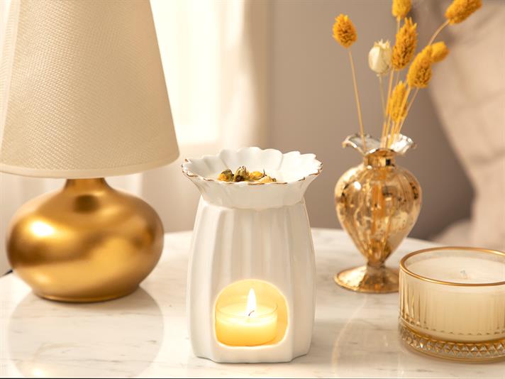 Daisy Bouquet Green Censer 11X11X14 cm White