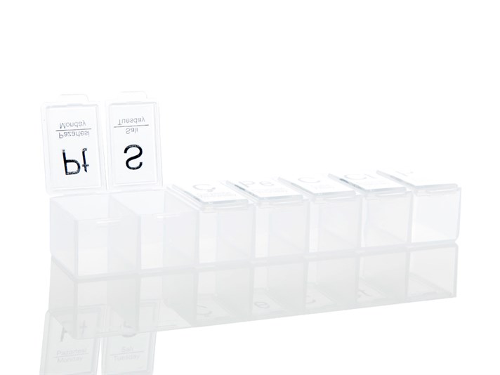 margaretă Cutie De Medicamente 10x25 cm Transparent