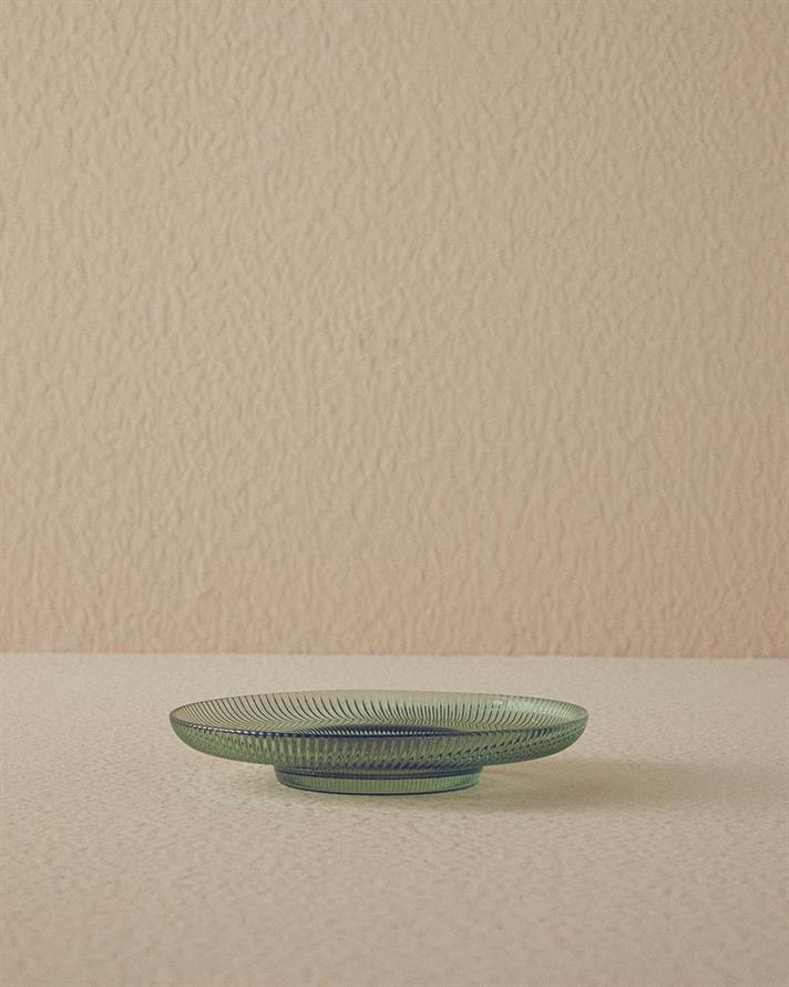 Mariela Sticlă Farfurie Ceai 12 cm Verde
