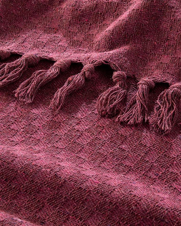 Marine Pop Țesătură Double Cuvertură Pat 240x260 cm Bordo
