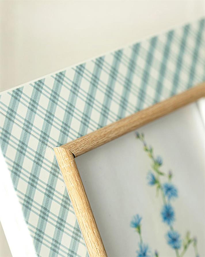 Marine Stripe Ramă Foto , 13*18 Cm, Mentă - Roz Deschis