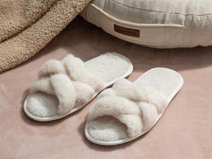 Marissa Papuci De Casă Damă, Pluș, 40, Verde-Portocaliu