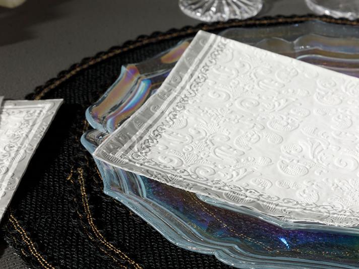 Marlyn Paper 20 Pcs Tissue Napkin 33x33 cm Silver.