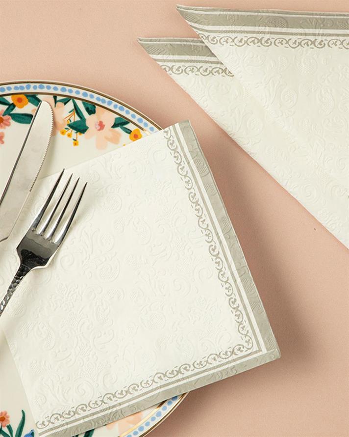 Marlyn Paper 20 Set Tissue Napkin 33x33 cm White