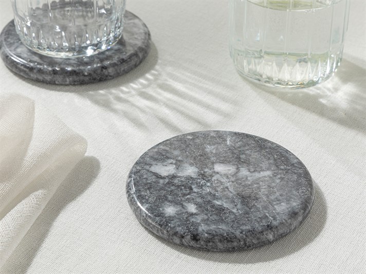 Marble MARBLE Coaster 10 cm Dark Gray