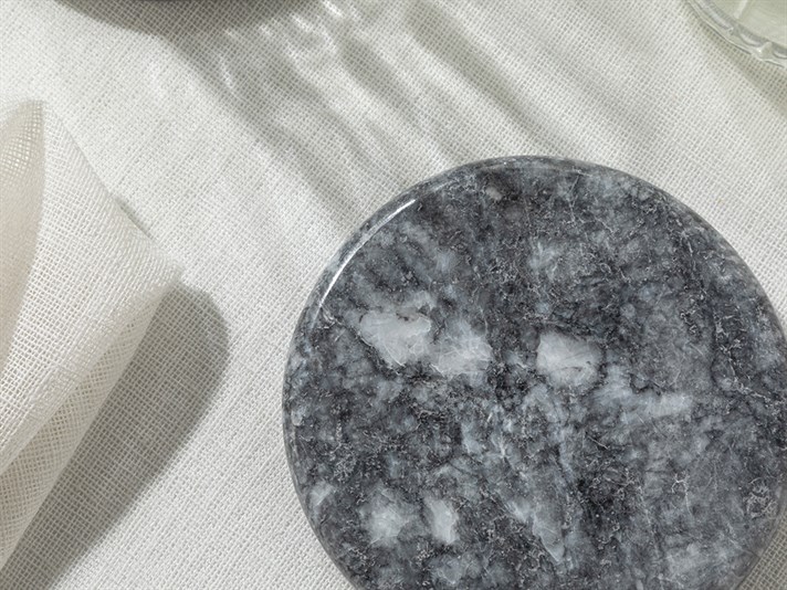 Marble MARBLE Coaster 10 cm Dark Gray