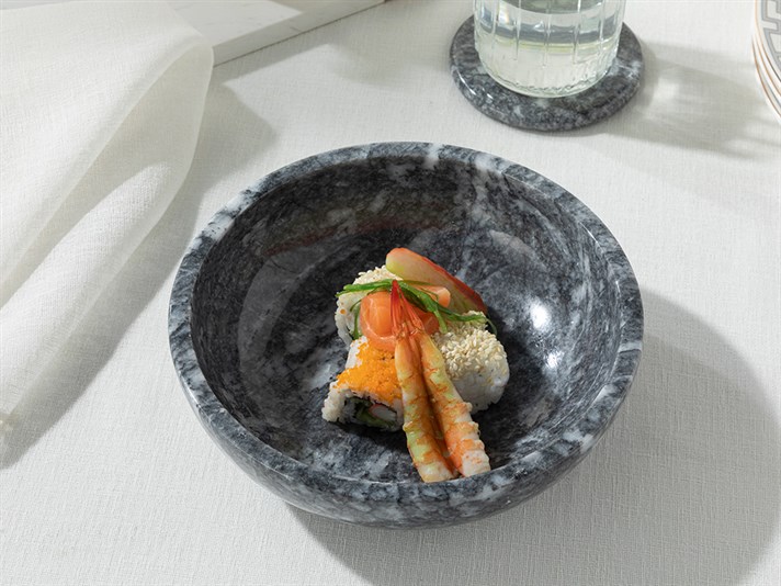Marble MARBLE Serving Bowl 20 cm Dark Gray