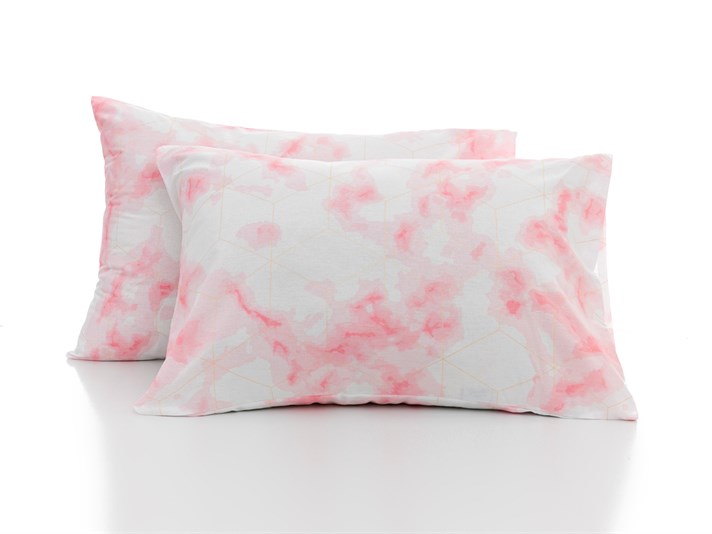Marmură de lux Cottony Set 2  FAȚĂ DE PERNĂ 50x70 cm Pink