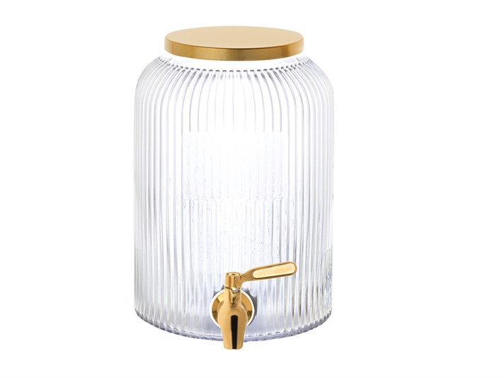 Marsia Glass Beverage Holder 3.8 L Gold