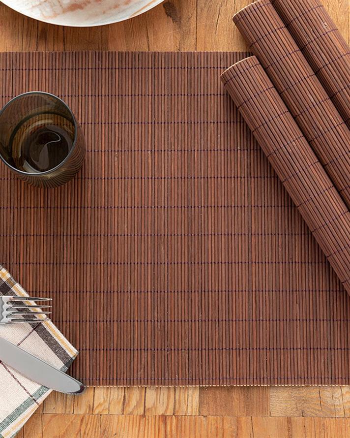 Martinez Bamboo 4 Set Place Mat 30x45 cm Brown
