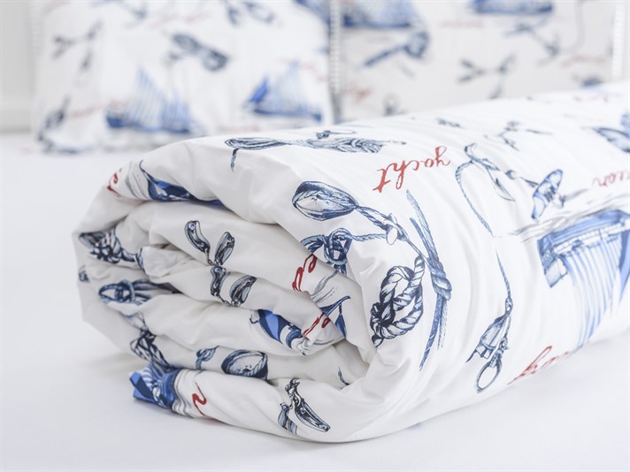 Marvin Cu Bumbac Single Lenjerie De Pat 160x220 cm Albastru