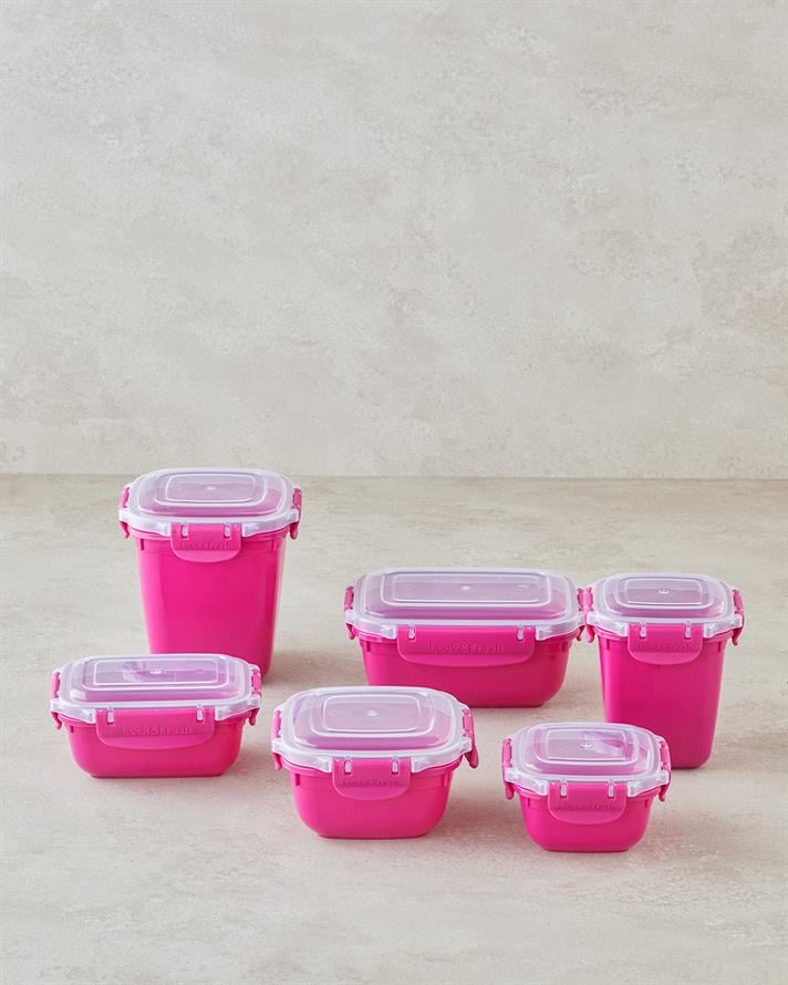 Master Lock Plastic Set 2 Cutie De Depozitare 400 + 800 ml Roz