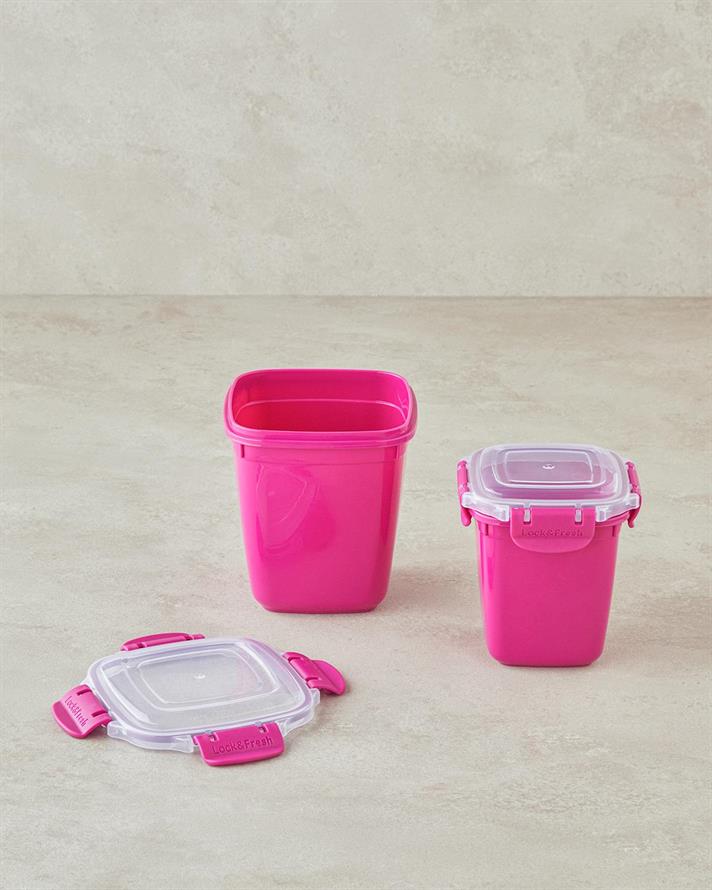 Master Lock Plastic Set 2 Cutie De Depozitare 575 + 1075 ml Roz