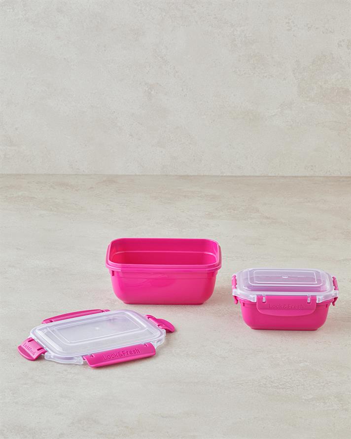 Master Lock Plastic Set 2 Cutie De Depozitare 400 + 800 ml Roz