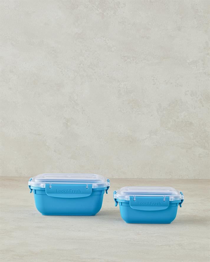 Master Lock Plastic Set 2 Cutie De Depozitare 400 + 800 ml Albastru