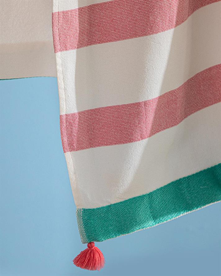 Maya Prosop De Plajă Cu Dungi, Bumbac, 75*150 Cm, Bej Natural