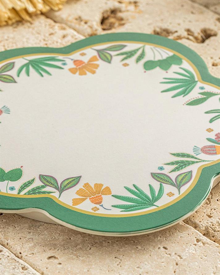 Melamine Hot Mat 17 cm Green