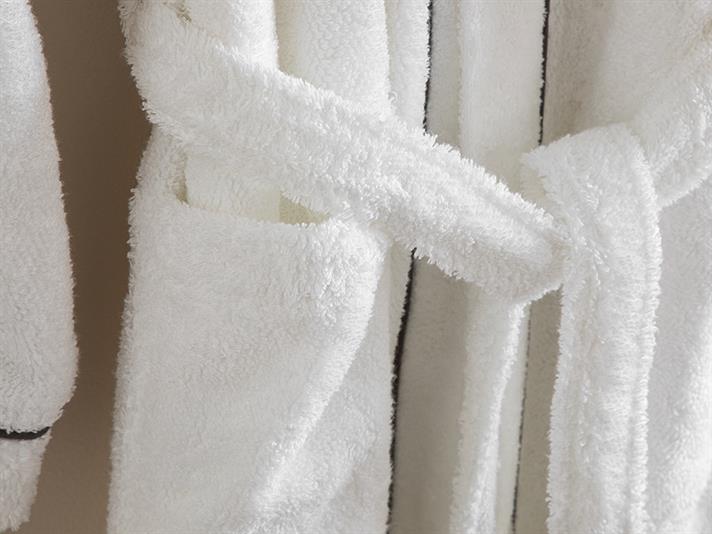 Melinda Bambus Cu Bandă De Îmbinare Halat L-XL Alb