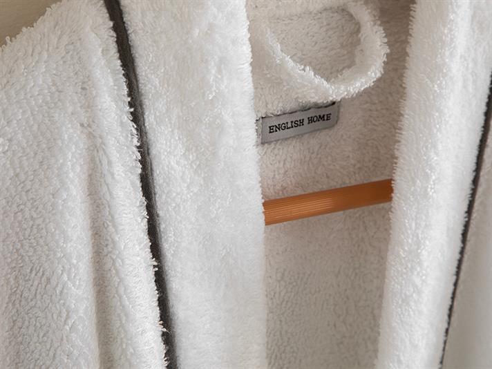 Melinda Bambus Cu Bandă De Îmbinare Halat L-XL Alb