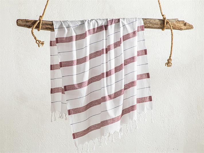 Merisa Prosop De Plajă Cu Dungi, Bumbac, 90*150 Cm, Bej Auriu