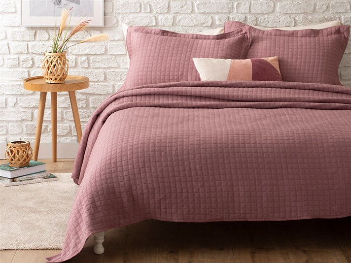 Merlin Jacquard Single Set Cuverturi Pat 180x250 cm Mov Deschis