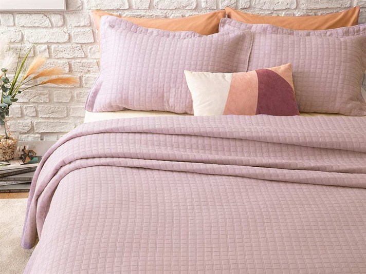 Merlin Jacquard Double Set Cuverturi Pat 250x260 cm Pudră