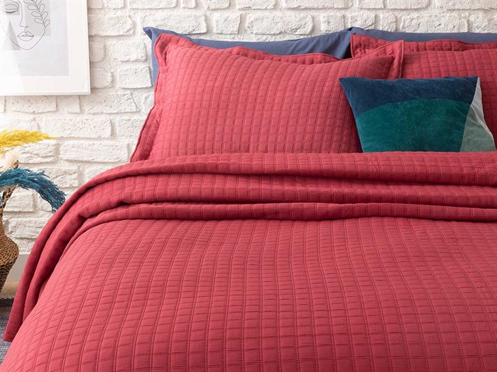 Merlin Jacquard Double Set Cuverturi Pat 250x260 cm Bordo