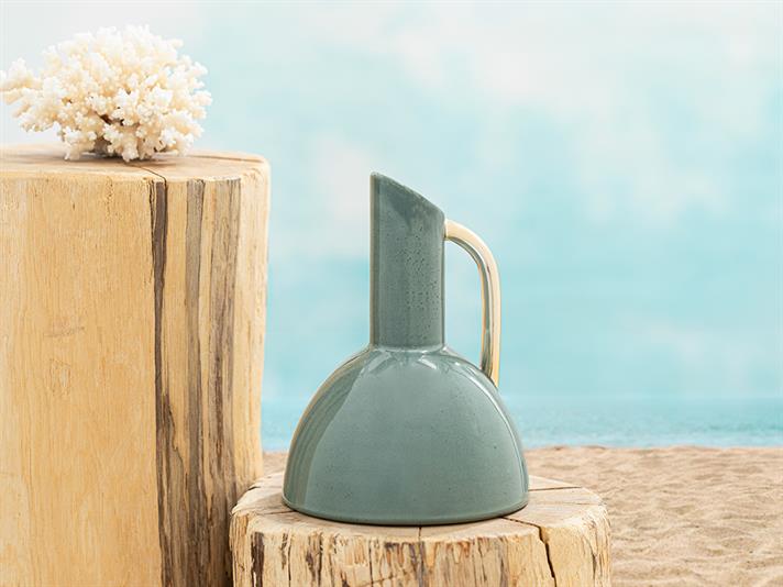 Vază, Merlin, ceramică, 14x14x22,5 cm, verde