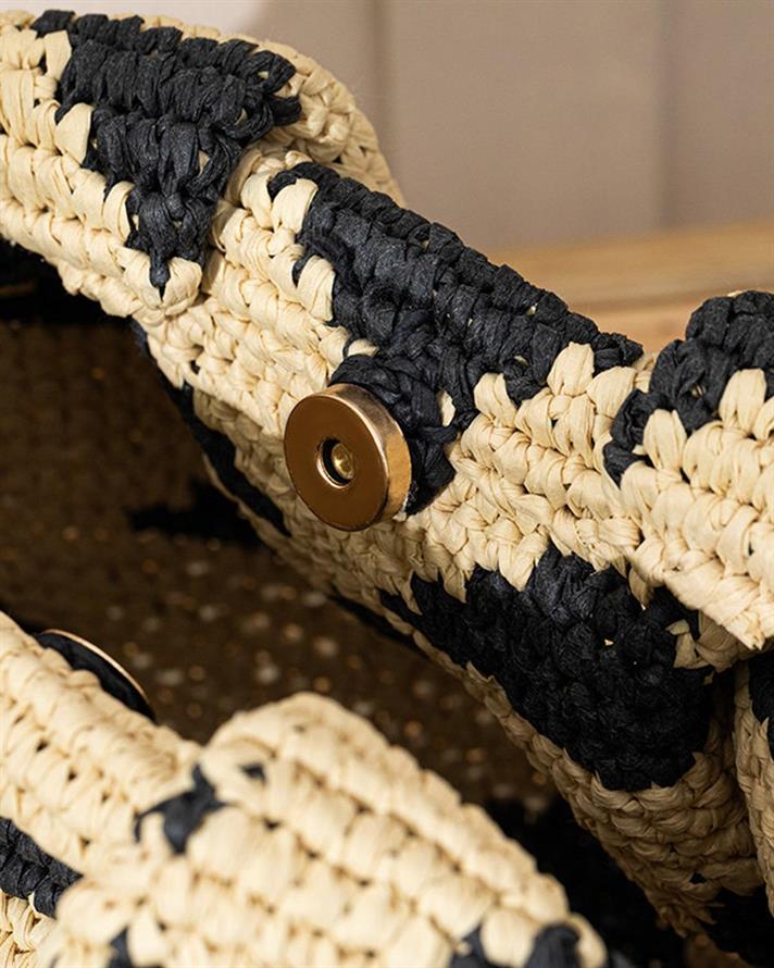 Merta Geantă Damă, Rafie, 40*25 Cm, Natural