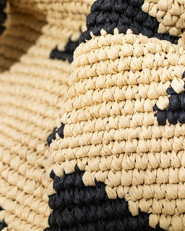 Merta Geantă Damă, Rafie, 40*25 Cm, Natural