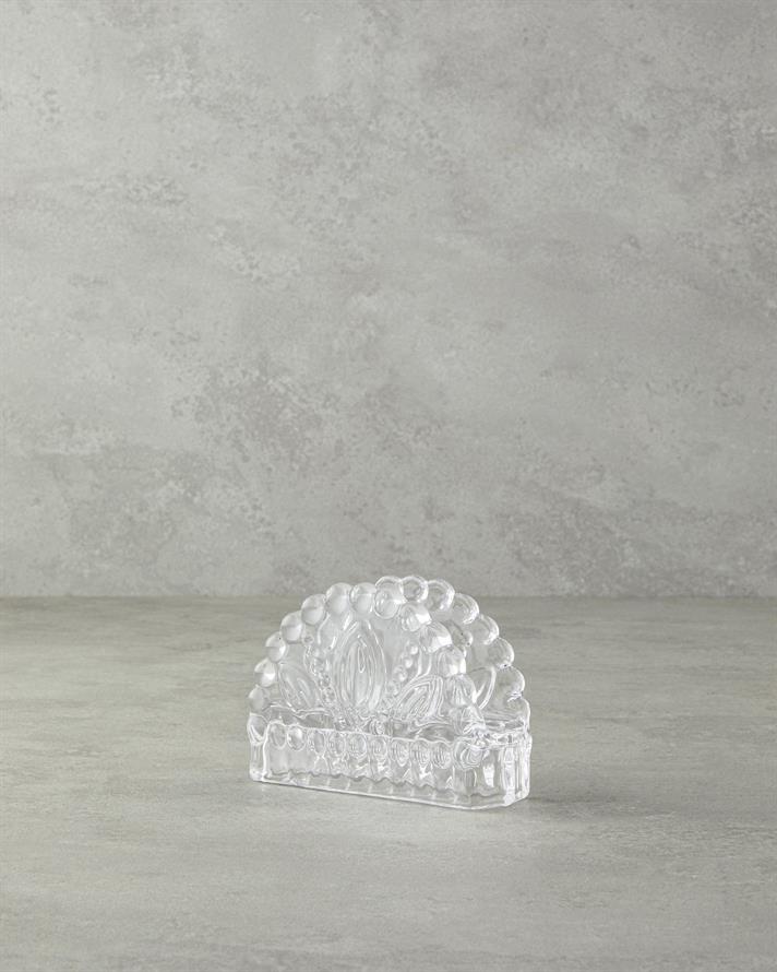 Suport șervețele, Meri, sticlă, 12,5x4x9 cm, transparent