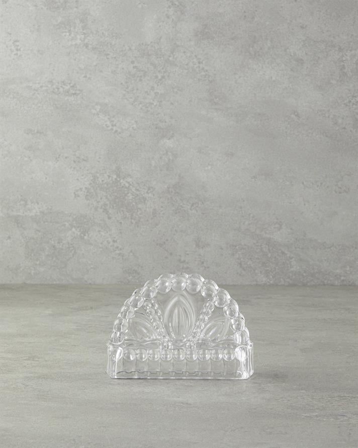 Suport șervețele, Meri, sticlă, 12,5x4x9 cm, transparent