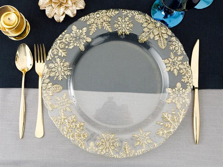Mery Glass Underplate 33 cm Gold