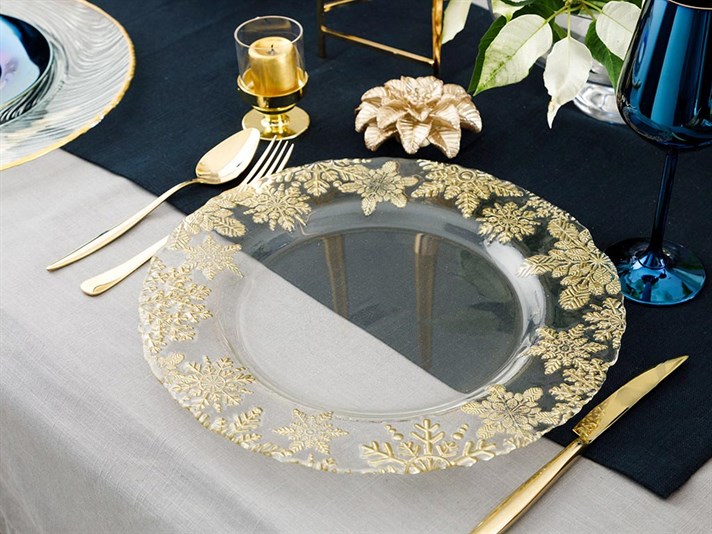 Mery Glass Underplate 33 cm Gold
