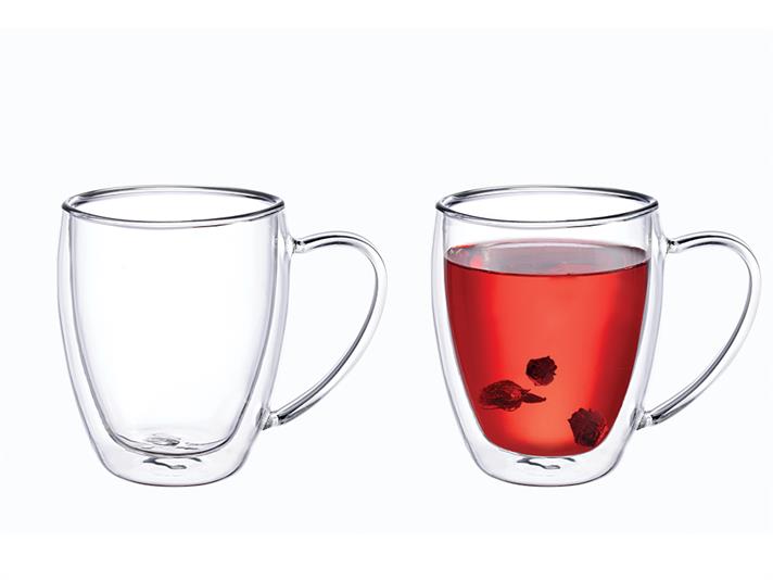 Messina Borosilicate Glass Double Wall Cup 395 ml Transparent