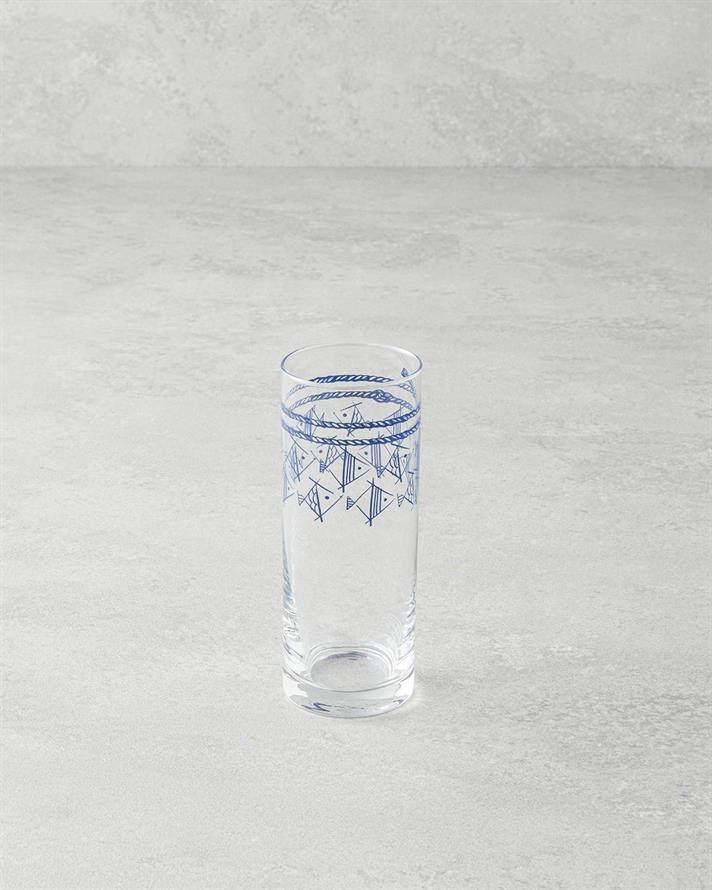 Mest Sticlă 6 Piese Pahar 195 ml Albastru