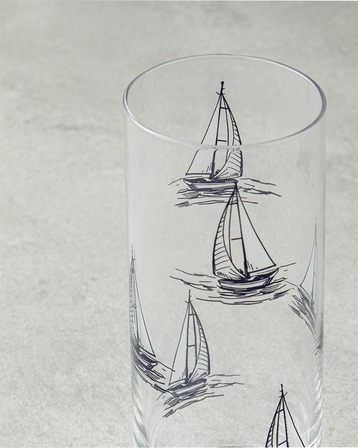 Mest Sticlă 6 Piese Pahar 195 ml Negru